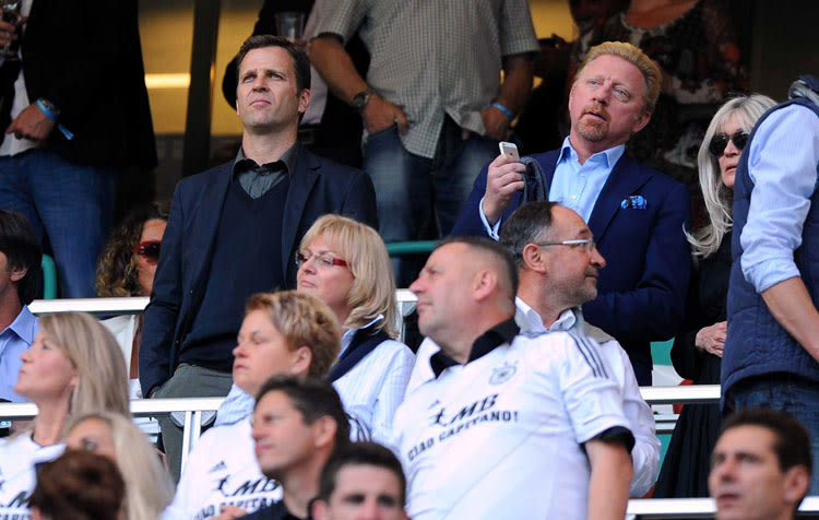 Oliver Bierhoff und Boris Becker waren nur Tribünengäste, auf dem Platz fand man andere Sportler. Vielleicht reichte ja die Fitness nicht.