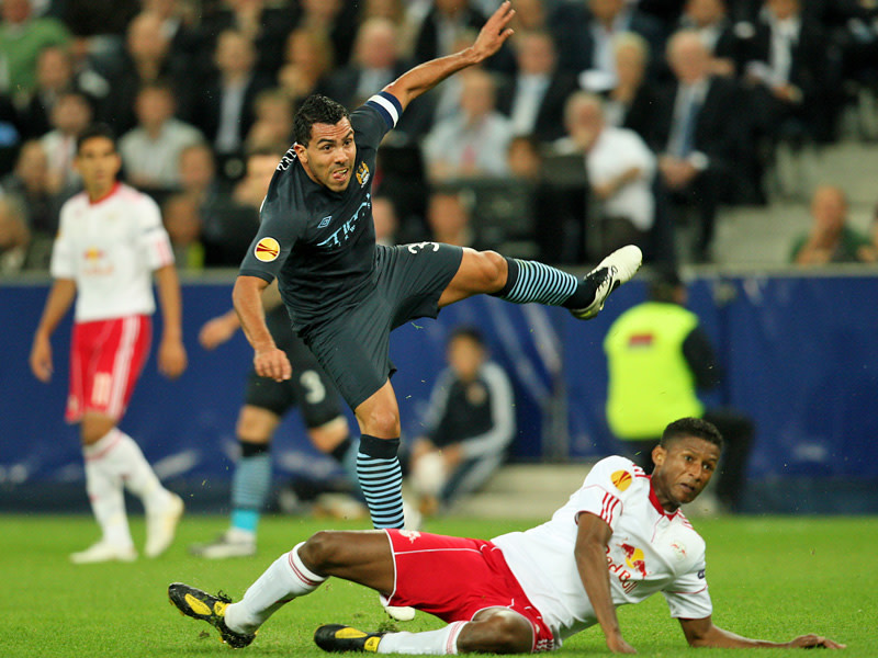 Carlos Tevez (l.), David Mendes da Silva