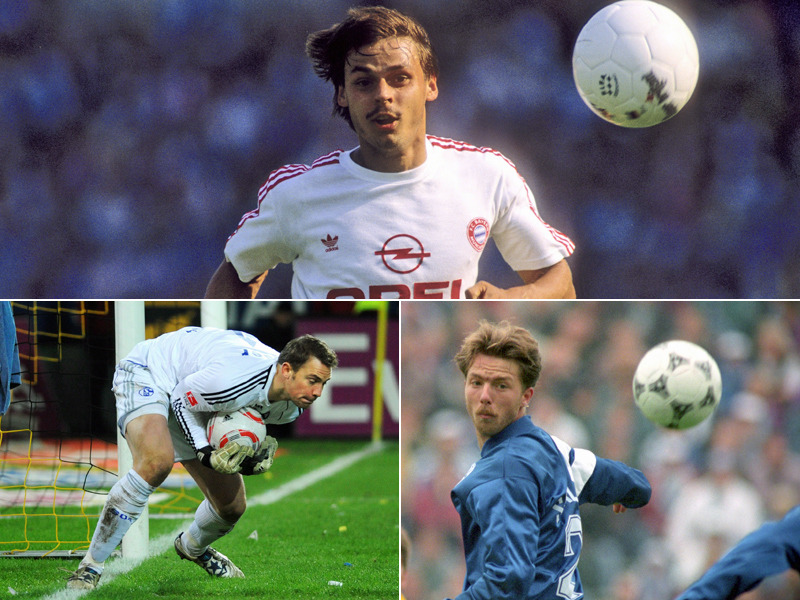 Olaf Thon (oben), Manuel Neuer (unten li.) und Thomas Linke