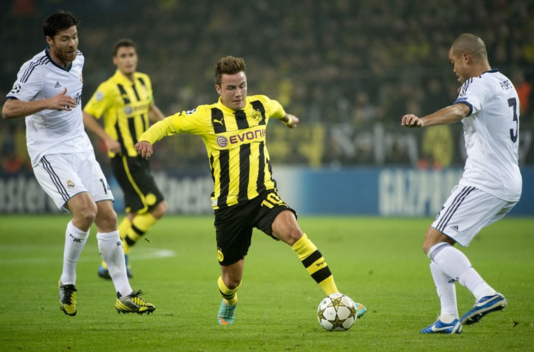 Mario G&#246;tze beim CL-Vorrundenspiel in Madrid