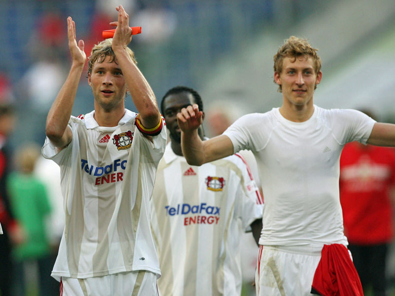 Simon Rolfes (li.) und Stefan Kie&#223;ling (beide Bayer Leverkusen) 2007.