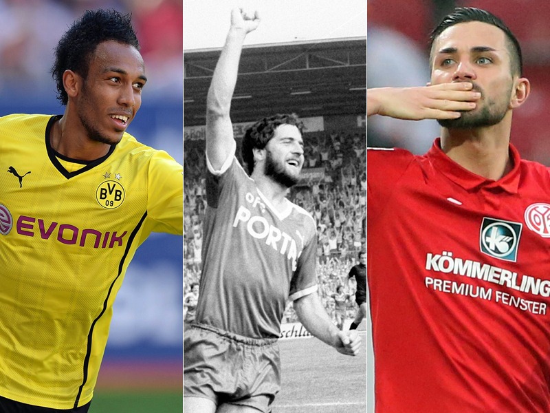 Pierre-Emerick Aubameyang, Uwe Bein und Danny Latza.