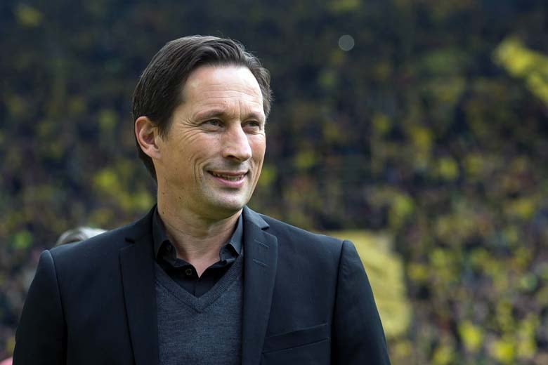 Leverkusens damaliger Trainer Roger Schmidt nach dem 2:6 bei Borussia Dortmund