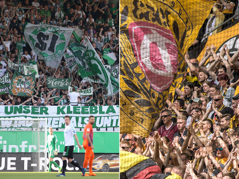 Fans in F&#252;rth und Dresden