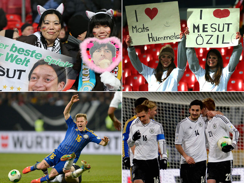 Bereits vor dem WM-Quali-Spiel zwischen Deutschland und Kasachstan war einiges los, aber auch die Partie bot beste Unterhaltung.
