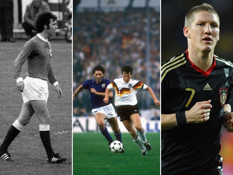Franz Beckenbauer, Carlo Anceltti, Lothar Matth&#228;us und Bastian Schweinsteiger (v.li.)