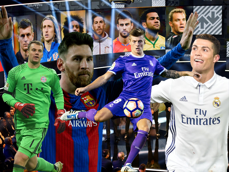 Manuel Neuer, Lionel Messi, Toni Kroos &amp; Cristiano Ronaldo