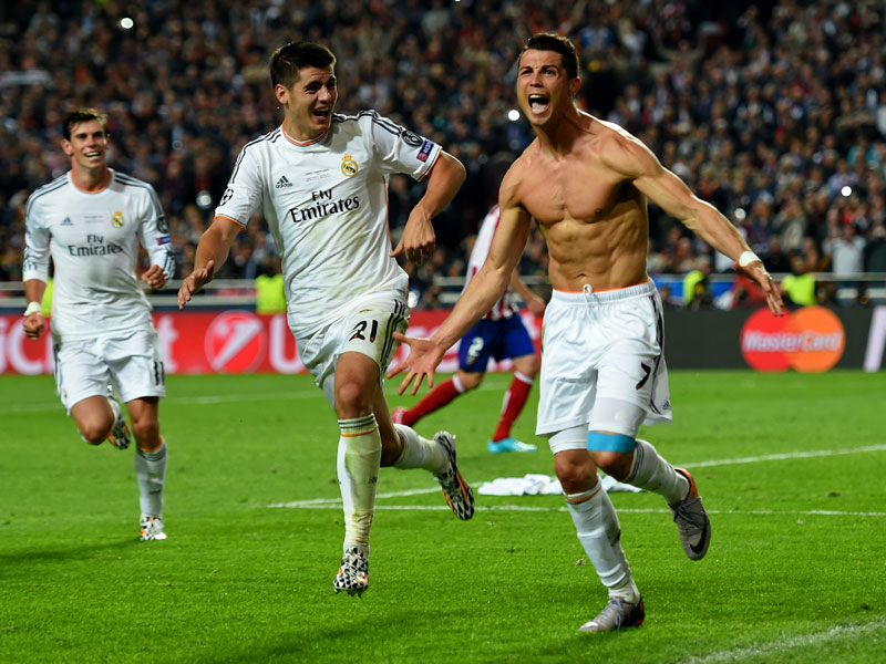 Cristiano Ronaldo bejubelt sein 4:1 in der Final-Verl&#228;ngerung gegen Atletico