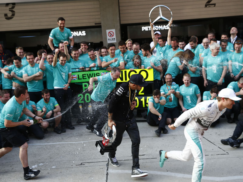 Lewis Hamilton  und Nico Rosberg 