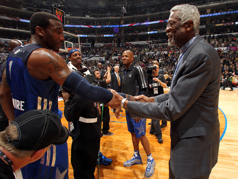 Amare Stoudemire und Bill Russell (re.)