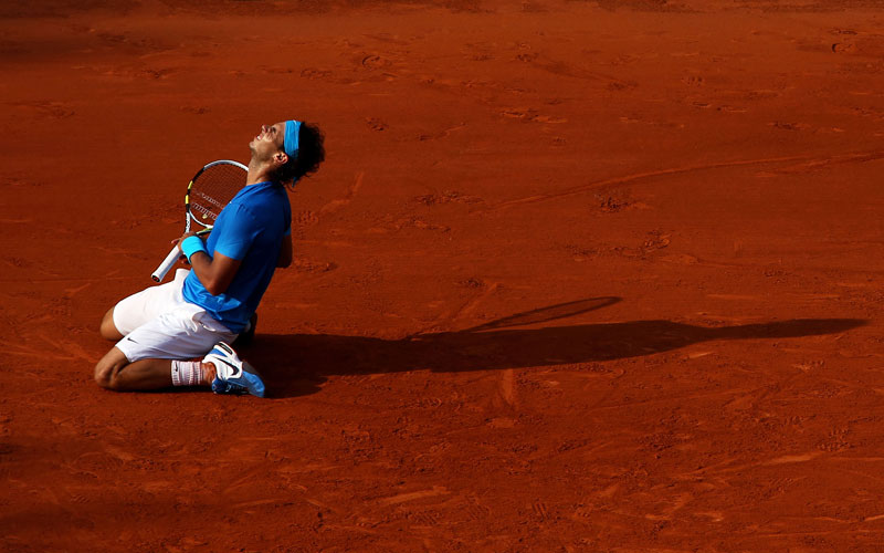 Rafael Nadal nach dem verwandelten Matchball