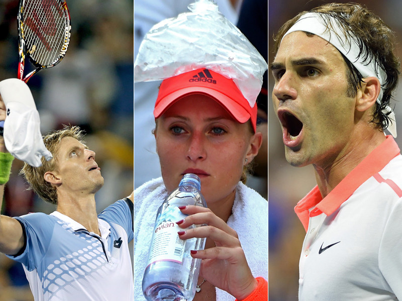 Kevin Anderson, Kristina Mladenovic und Roger Federer.
