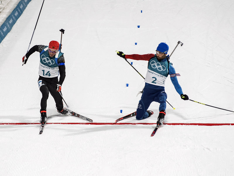 Simon Schempp, Martin Fourcade (re.)