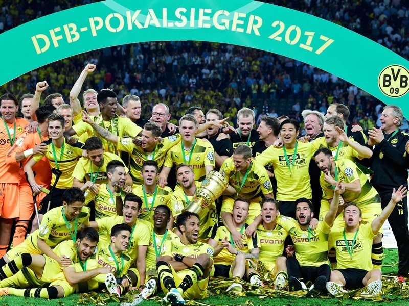 Programm Aufstellung Pokal Finale 2017 Eintracht Frankfurt Borussia Dortmund 