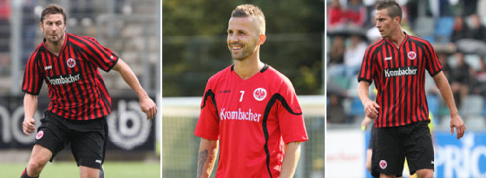 Streichkandidaten bei der Eintracht: Heiko Butscher, Benjamin K&#246;hler und Rob Friend (v.l.).
