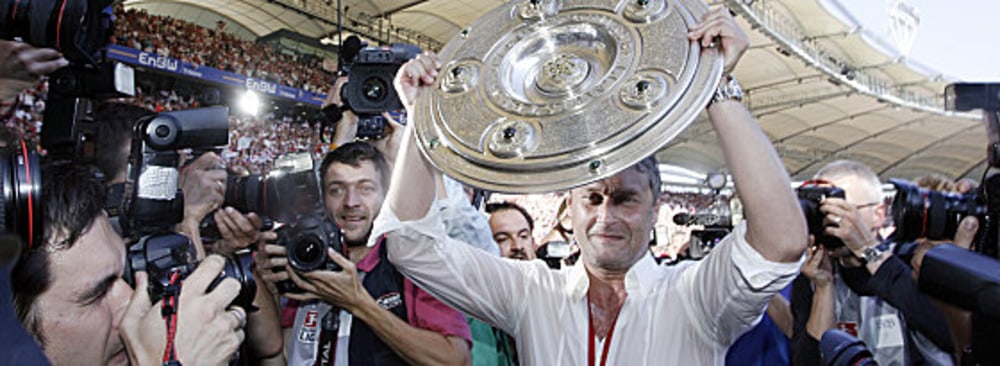 Sein bisher gr&#246;&#223;ter Coup: Armin Veh wurde 2007 Meister mit dem VfB Stuttgart.