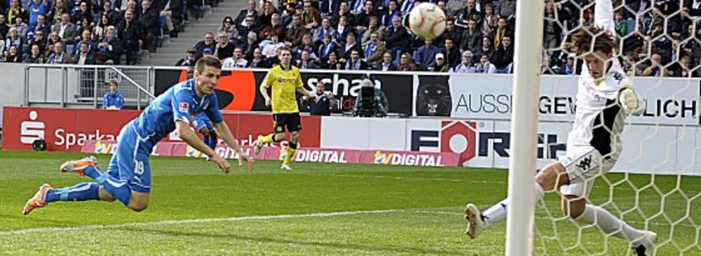 Hier scheitert Ibisevic noch an Dortmunds Keeper Weidenfeller, in Durchgang zwei traf er dann doch ins Tor.