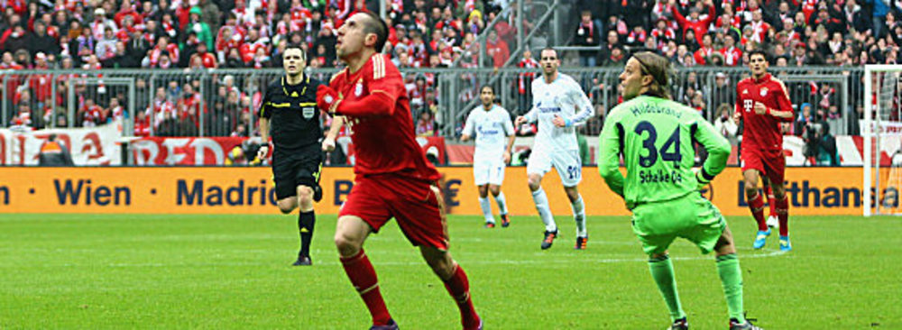 Ribery (li.) vor dem 1:0