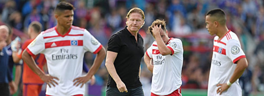 Betretene Gesichter beim Hamburger SV