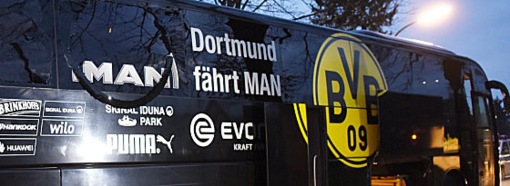 Mannschaftsbus von Borussia Dortmund