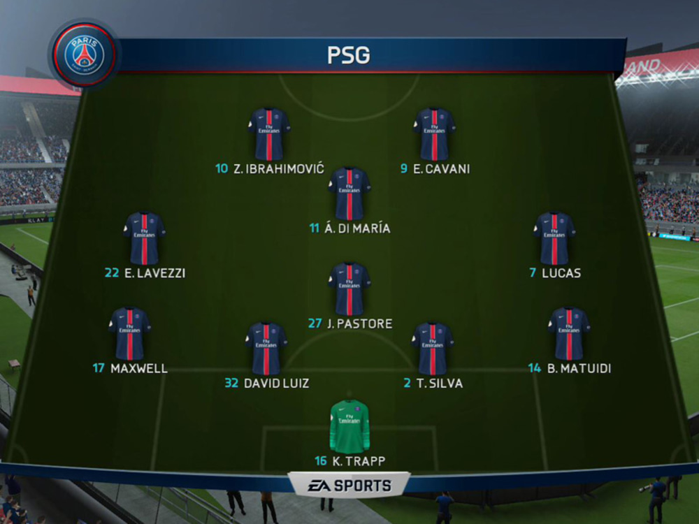 FIFA 16 Beste Aufstellung für PSG  kicker  kicker