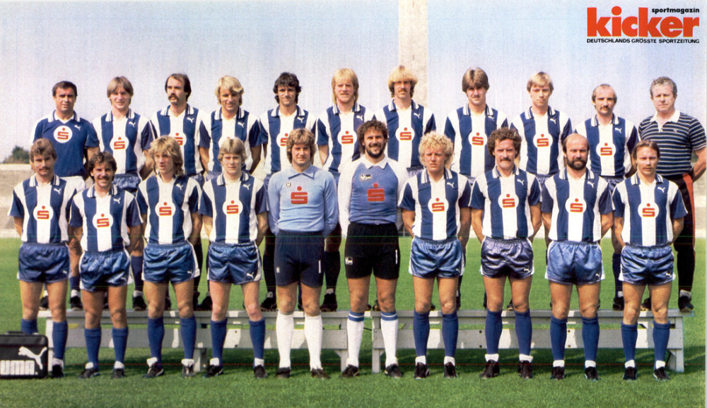 1982/1983 Mannschaftskarte Hertha BSC Berlin 