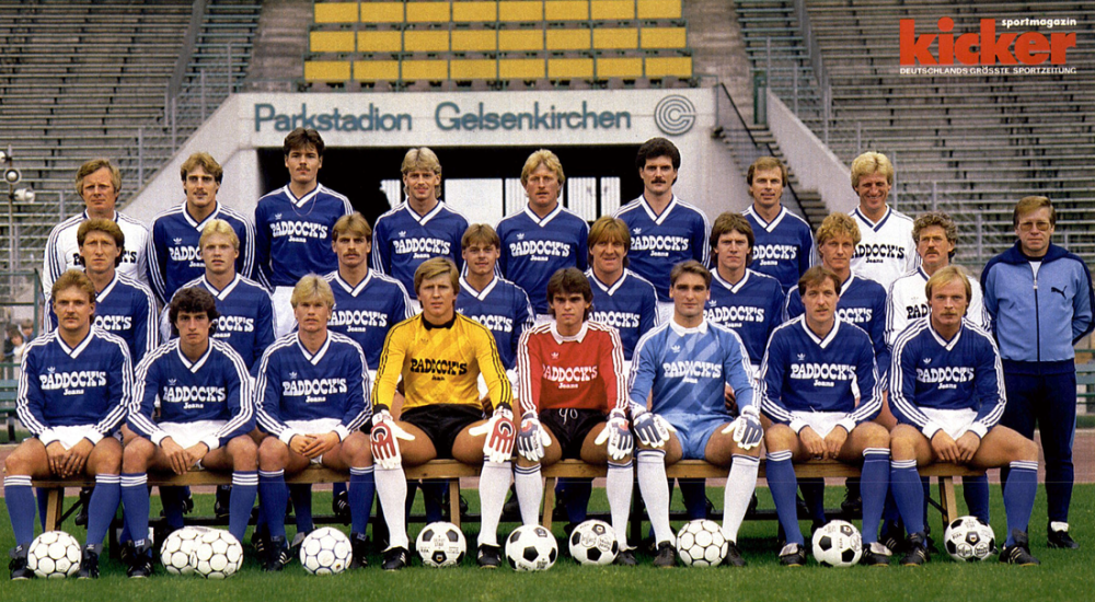 Maillot Schalke 04 1986-1987 Taille L - Match Porté, Occasion En Parfait état, Adidas