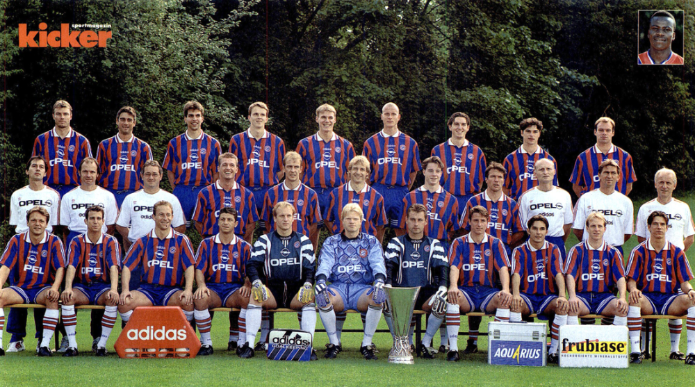 FC Bayern München Mannschaftskarte UEFA-Pokal-Sieger 1996 