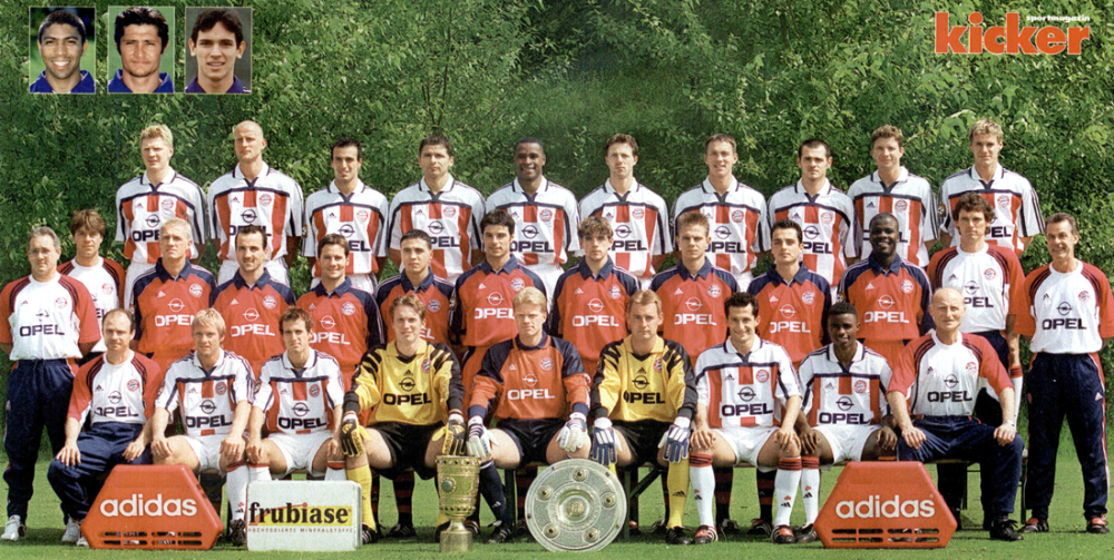 Mannschaft Bayern München 2000-01 seltenes Foto+2