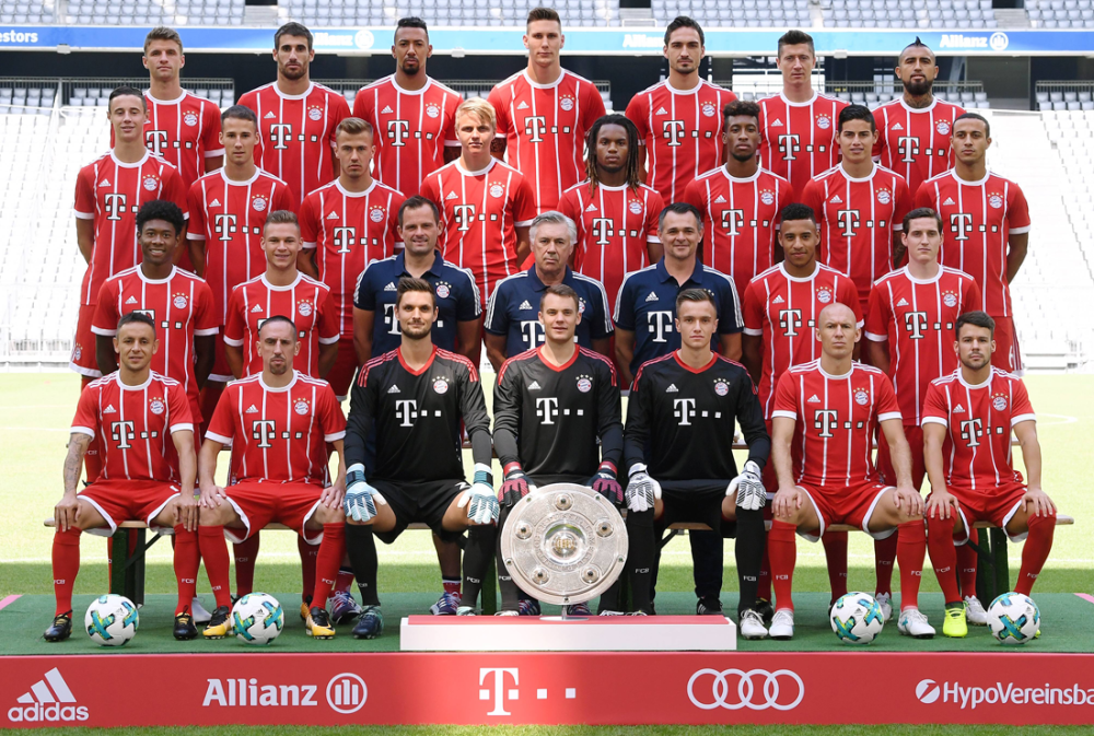 Bayern München Mannschaftskarte Deutscher Meister 2017 TOP