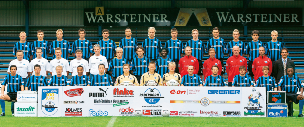 SC Paderborn 07 Kader 2. Bundesliga 2007/08 kicker