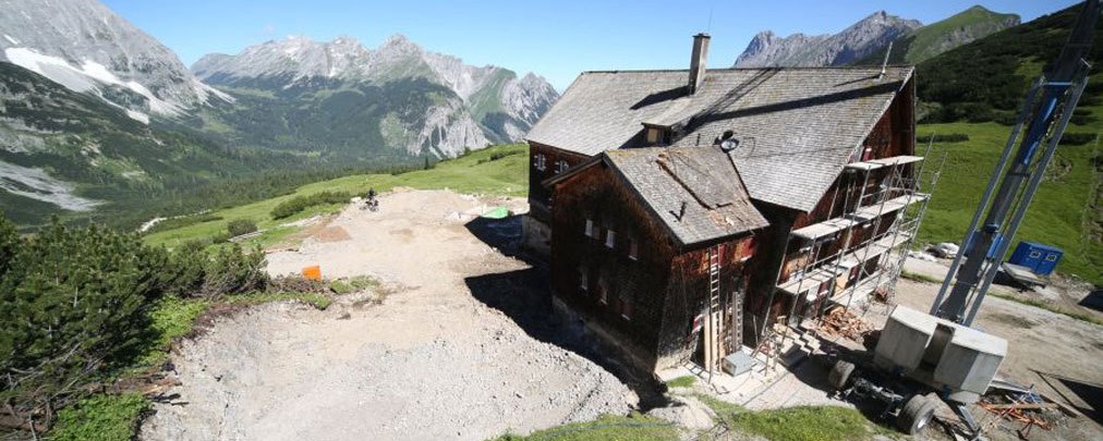 Falkenhütte im Karwendel wird saniert