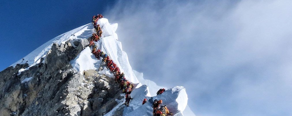 Mächtig was los am Everest