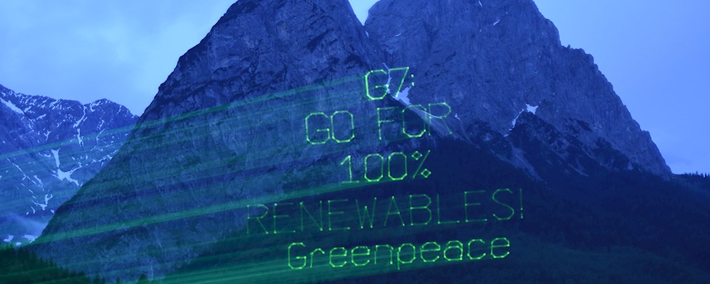 Greenpeace und Grüne: "Berg"-Protest für Klimaschutz