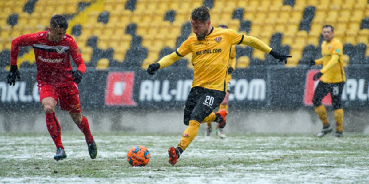 Drei Scorerpunkte Patrick Ebert behält beim 70 von Dynamo Dresden gegen Budissa Bautzen im