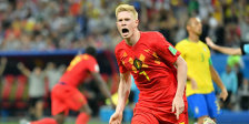 Er blühte in der ersten Halbzeit richtig auf und erzielte das zweite belgische Tor: Kevin De Bruyne.