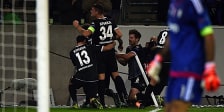 Starker Auftakt: Die Gladbacher feiern das zwischenzeitliche 1:0 gegen Juventus Turin.