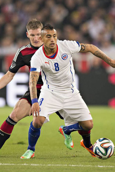 Kauften den Deutschen den Schneid ab: Vidal und Chile beim Gastspiel in Stuttgart.