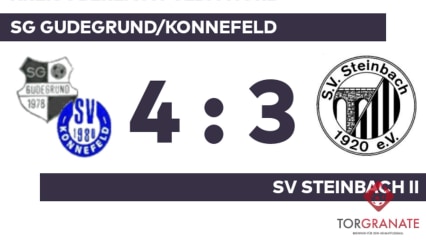 Kreisoberliga Fulda-Nord: SG Gudegrund/Konnefeld – SV Steinbach II, 4:3 (0:0)