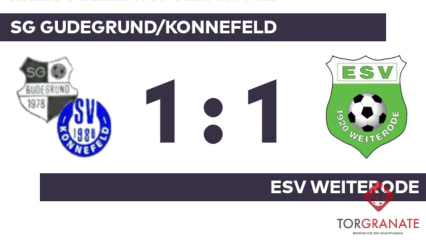 Kreisoberliga Fulda-Nord: SG Gudegrund/Konnefeld – ESV Weiterode, 1:1 (1:1)