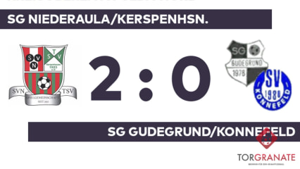 Kreisoberliga Fulda-Nord: SG Niederaula/Kerspenhsn. – SG Gudegrund/Konnefeld, 2:0 (0:0)