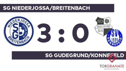 Kreisoberliga Fulda-Nord: SG Niederjossa/Breitenbach – SG Gudegrund/Konnefeld, 3:0 (3:0)