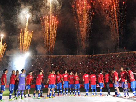 Chile l&#246;ste das Ticket zur WM dank eines 2:1-Heimsieges gegen Ecuador - und feierte danach ausgelassen.