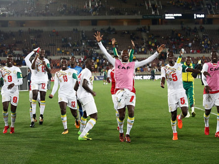Froh &#252;ber das Ticket nach Russland: Senegals Nationalspieler. 