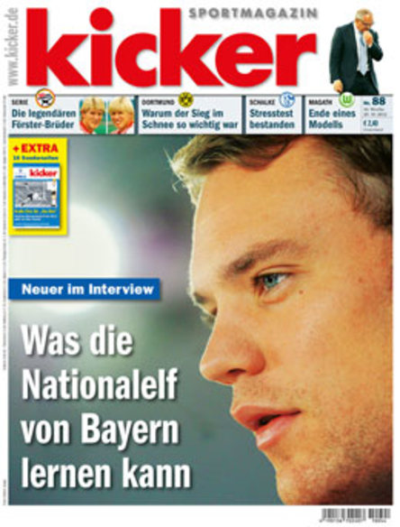 Aktulle Ausgabe des kicker sportmagazin vom 29.10.2012