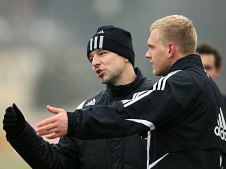 1. FC N&#252;rnberg: Trainer Michael Oenning und Andreas Wolf