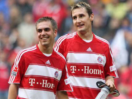 Philipp Lahm und Miroslav Klose.
