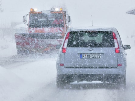 Schneepflug in Einsatz