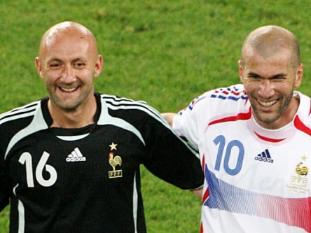 Fabien Barthez und Zinedine Zidane