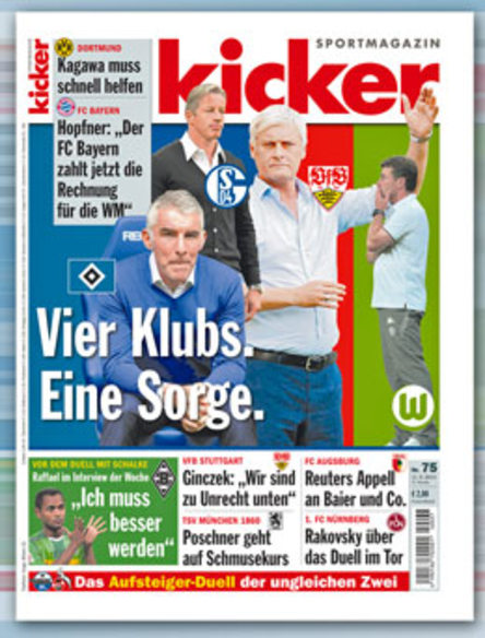 Der Titel des aktuellen kicker vom Donnerstag.